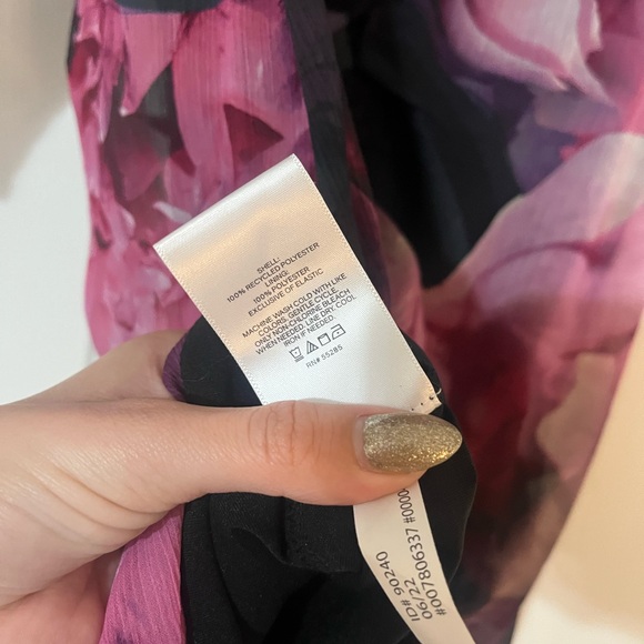 EXPRESS Floral Ruffle Ruched Mini Sheath Dress - Picture 7 of 7